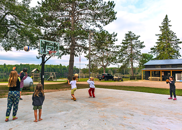 Basketball court at Otter Lake